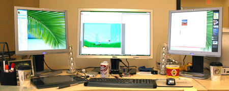 Three Monitors