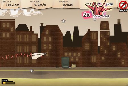 Throw your paper plane across the city.